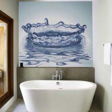 Bathroom Gold Metal Shower Grey Floor Glass Mosaic Fresh Bathroom Tiles for Great Changes