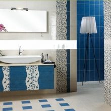 Bathroom Thumbnail size Amazing Bathroom Vanity Ideas Blue Tile White Sink Wall Decals