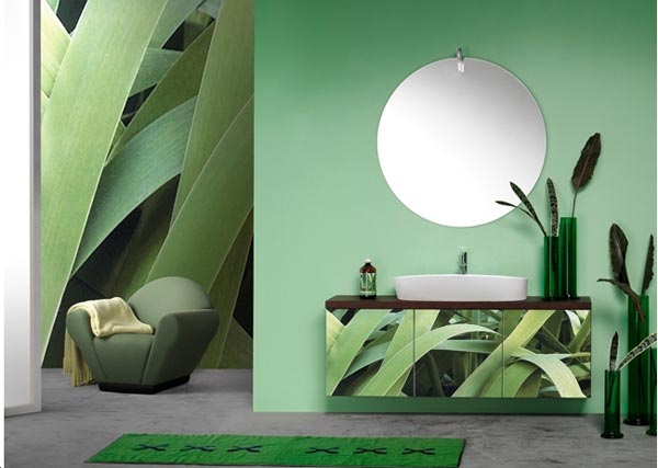 Astounding Bathroom Vanity Ideas Round Mirror With Leaves Themes Bathroom Furniture Bathroom