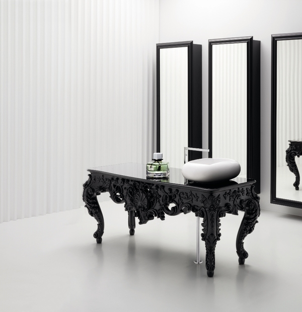 Ideas Awesome Carved Table Collection White And Black Theme Outstanding Trendy Bisazza Bagno Collection