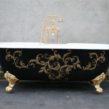 Bathroom Beautiful Black Bathtub Design Revamping The Bathroom cute-maroon-bathtubs-Bath-and-shower-Bathroom-style