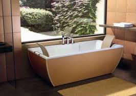 Brown Stylish Leather Bathtub Bathroom