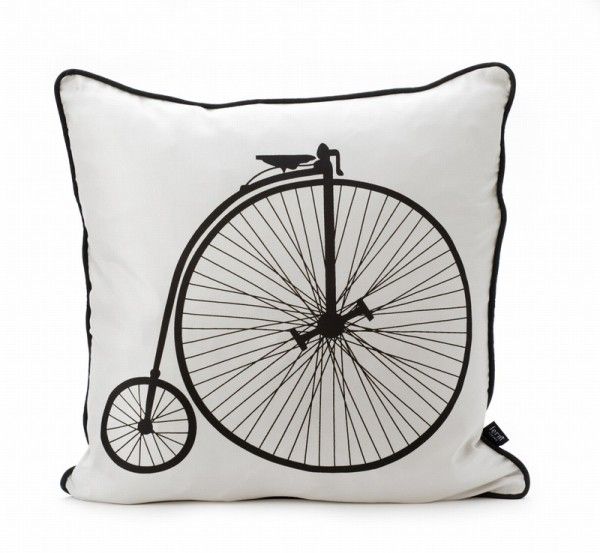 Bycicle Pictures White Pillow Case Square Shaped Pillow Unique Designed Pillow Case Interior Design