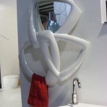 Bathroom Cool Bathroom Shelf Design Modern Bathroom Shelf with the Art of Curve