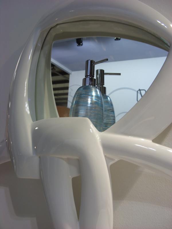 Bathroom Cool Bathroom Shelf Design Modern Bathroom Shelf with the Art of Curve