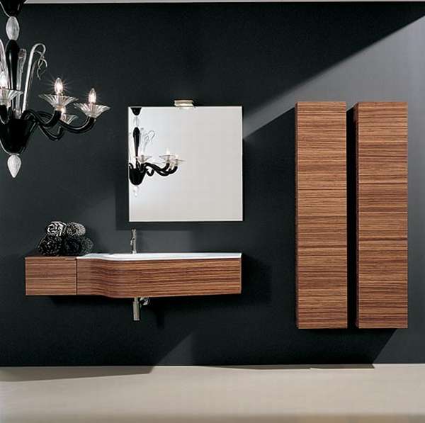 Elegant Black Luxury Lamp Wooden Furniture Klass Bathroom Collection Bathroom