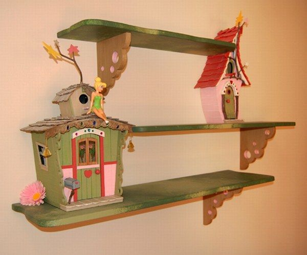 Bedroom Green Wall Bar Wooden Fairy Wooden House Plactic Flowers Fairy Bedroom for Your Beloved Children