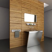 Kitchen Grey Sleek Stylish Bathrooms Sleek-Stylish-Bathrooms-Purple-Wall