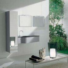 Bathroom Klass Bathroom Collection Glass Door White Carpet Modern-Grey-Drawers-Klass-Bathroom-Collection