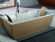 Bathroom Modern Stylish Leather Bathtub Oval-Stylish-Leather-Bathtub