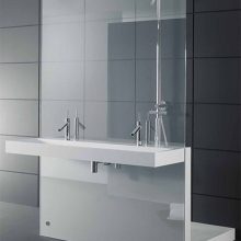 Bathroom Modern Sink Partition Stylish Bathroom Ideas Grey-Wall-tile-Stylish-Bathroom-design
