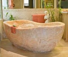 Bathroom Grey Natural Stone Bathtubs Combining Comfort Magical Stone Bath Tub for Natural Relaxation