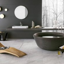 Bathroom Neutra’s Sleek Stylish Bathrooms Black Bathup Neutra’s-Sleek-Stylish-Bathrooms-Brown-Sinks