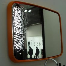 Bathroom Youthful Orange Bathroom Moder Mirror Design Youthful-Orange-Bathroom-simple-mirror-sink-cabinet-ideas