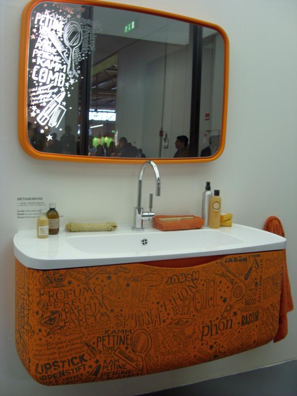 Bathroom Youthful Orange Bathroom Steel Faucet Drawer Ideas Astounding Modern Orange Bathroom That Is Simple