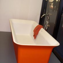 Bathroom Youthful Orange Bathroom Simple Mirror Sink Cabinet Ideas Astounding Modern Orange Bathroom That Is Simple