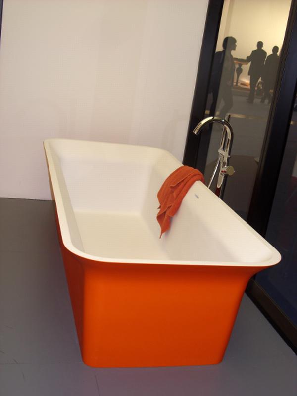 Bathup Outhful Orange Bathroom Grey Floor Bathroom Design Bathroom
