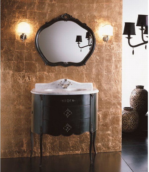 Classy And Luxurious Bathroom Furniture Black Drawers Bathroom