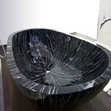 Bathroom Thumbnail size Creative Black Marble Bathtub Collection By Bagno Sasso Ag Designs