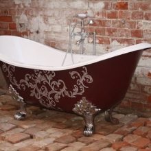 Bathroom Cute Maroon Bathtubs Bath And Shower Bathroom Style Beautiful-black-Bathtub-Design-revamping-the-bathroom