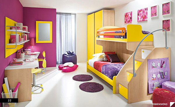 Fresh Room Purple And Yellow Kids Purple Wall Bedroom Kids Room