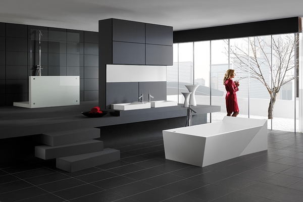 Bathroom Home Interior Design With Structure And A More Subtle Color Minimalist CX Bathroom That is Elegant