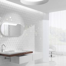 Bathroom Thumbnail size White Ceiling Steel Faucet White Glass Floor