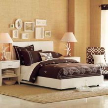 Bedroom Thumbnail size Bedroom Artistic Quilt Stylish Table Lamps Low Profile Bed Wall Mounted Headboard Bedroom Decorating Idea for Best Style